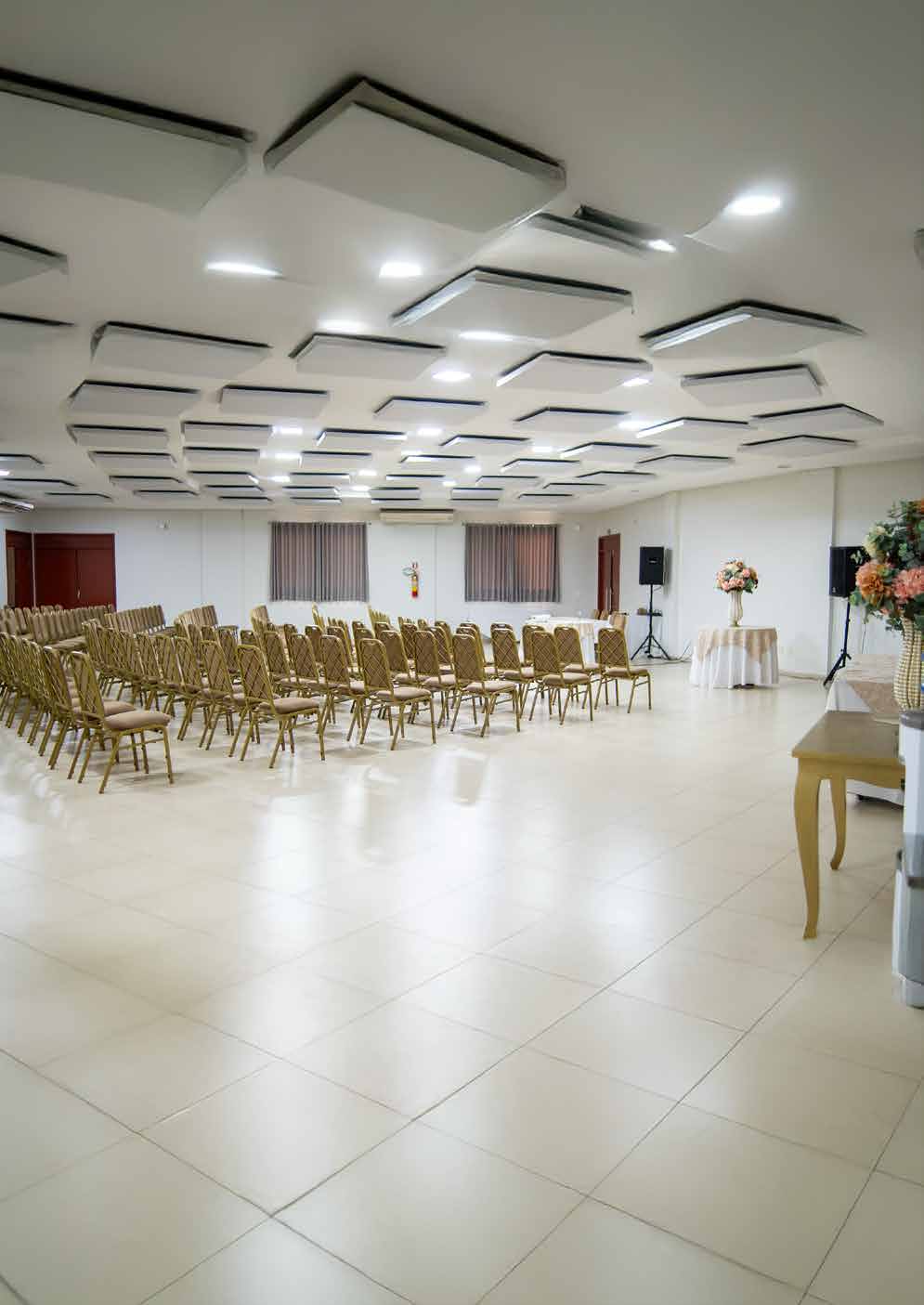 Salão de eventos montado